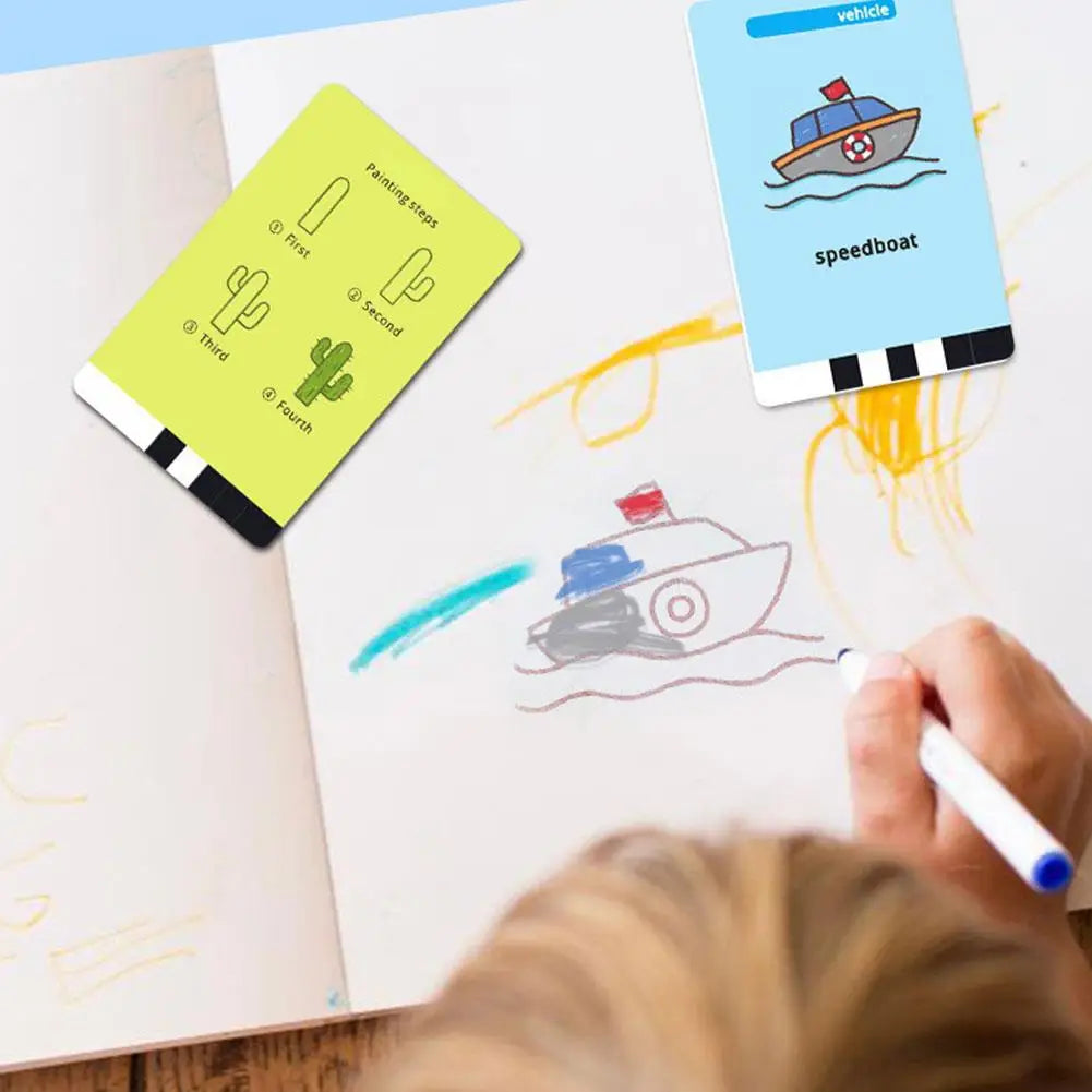 Drawing Robot for Kids Voice Interactive Educational Smart Art Painting Machine Montessori Painting Learning Toys Pink/Blue